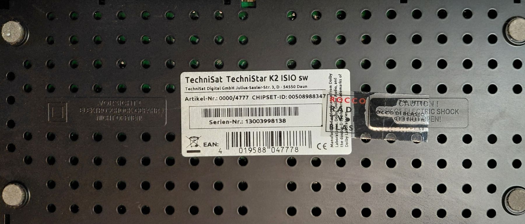 Technisat Ricevitori: DVB-C Receiver TechniStar K2 Isio mit zubehör, Quittung – Usato da Rorschach venduto da jal_v72g 4