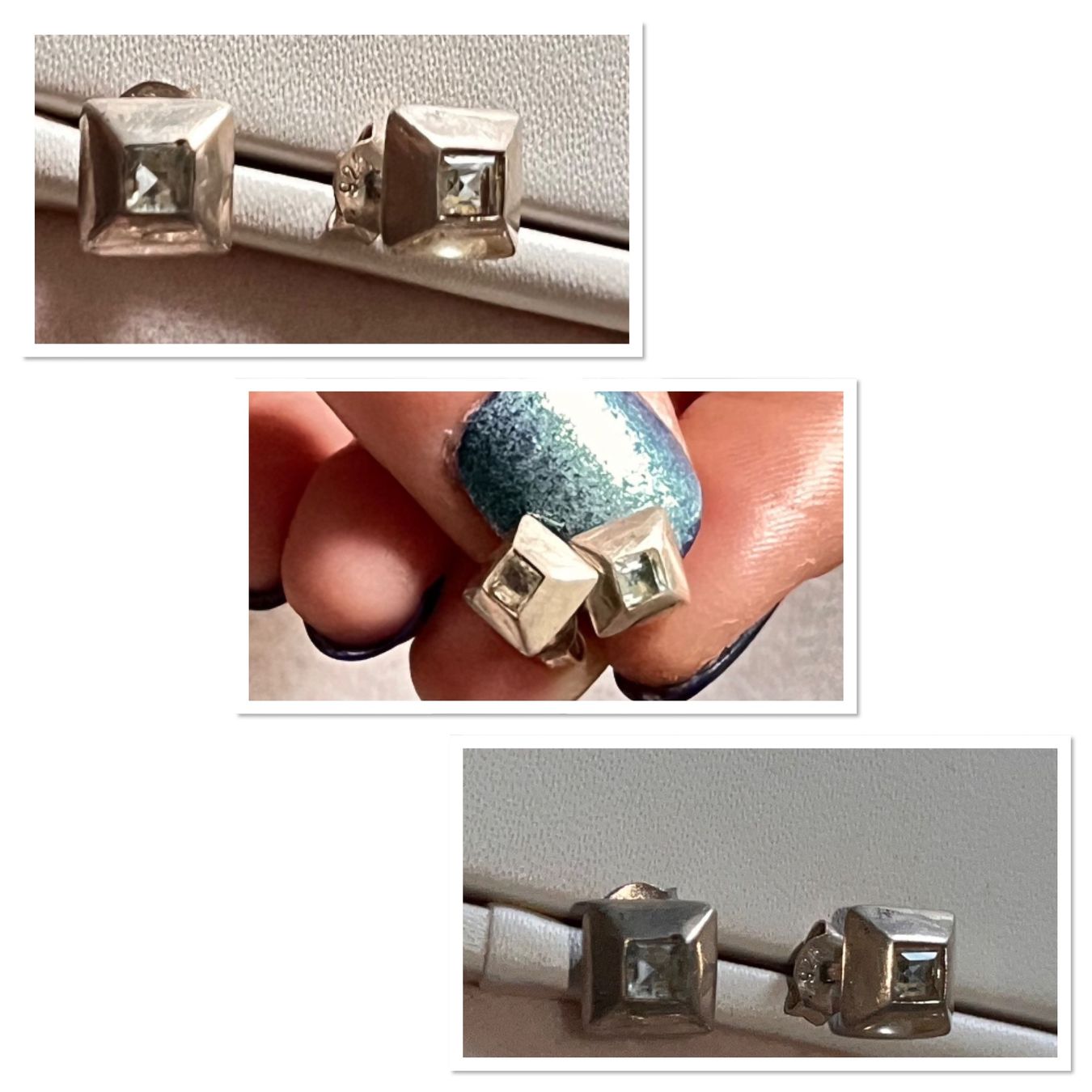 Ohrringe & -stecker: Aquamarin Ohrstecker – Gebraucht aus Hochdorf von Forestgreen