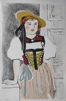 Viktor SURBEK (1885 – 1975) " Jeune Bernoise "