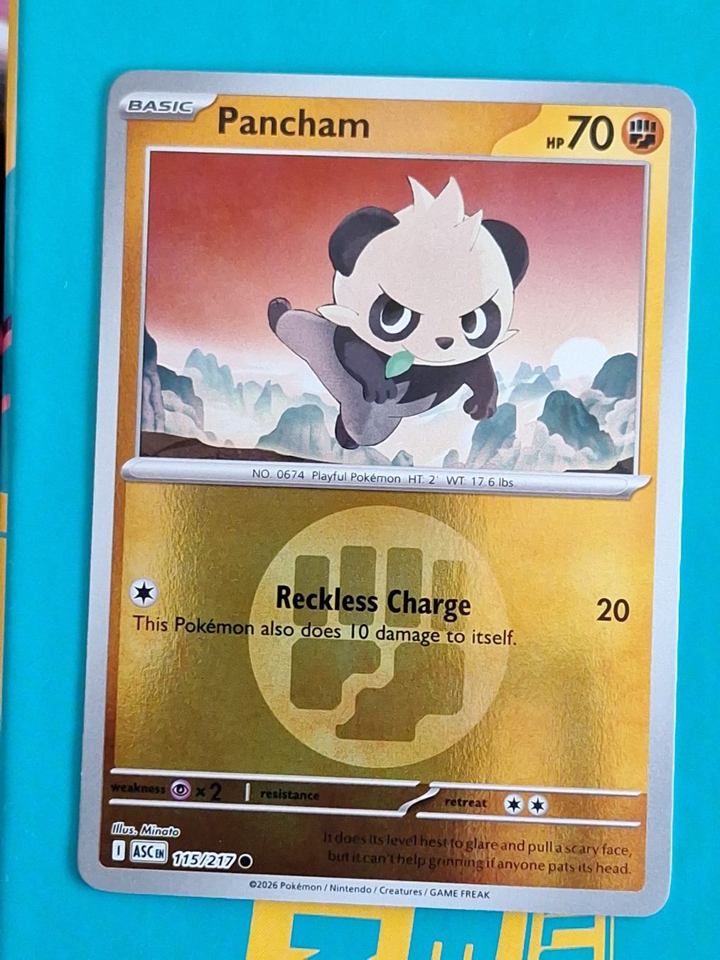 Pokémon Carte collezionabili: Pancham - Reverse Holo Energy - Ascended Heroes – Usato da Altstätten SG venduto da GGsGameshop