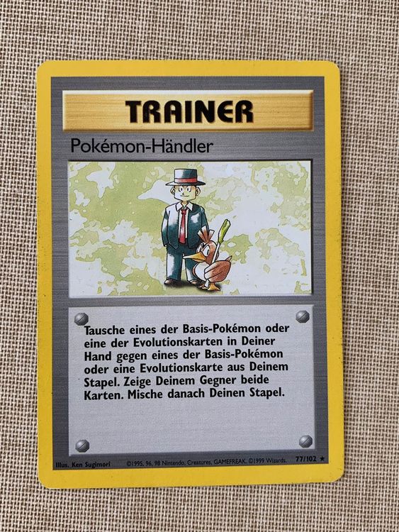 Pokemon Trainer Pokemon-Händler Rare Base Set Deutsch 77/102 (Gebraucht ...