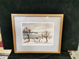 VERS COLOGNY PEINTURE SIGNÉE ET DATÉE 53