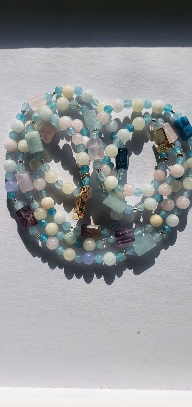 Catenine: Sommerfarben Kette. Quarz, Amethyst, Chalcedony – Nuovo (secondo la descrizione) da Benglen venduto da Meercat3 4