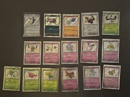 Lot 16 carte Pokémon paldea fates near mint DE & EN