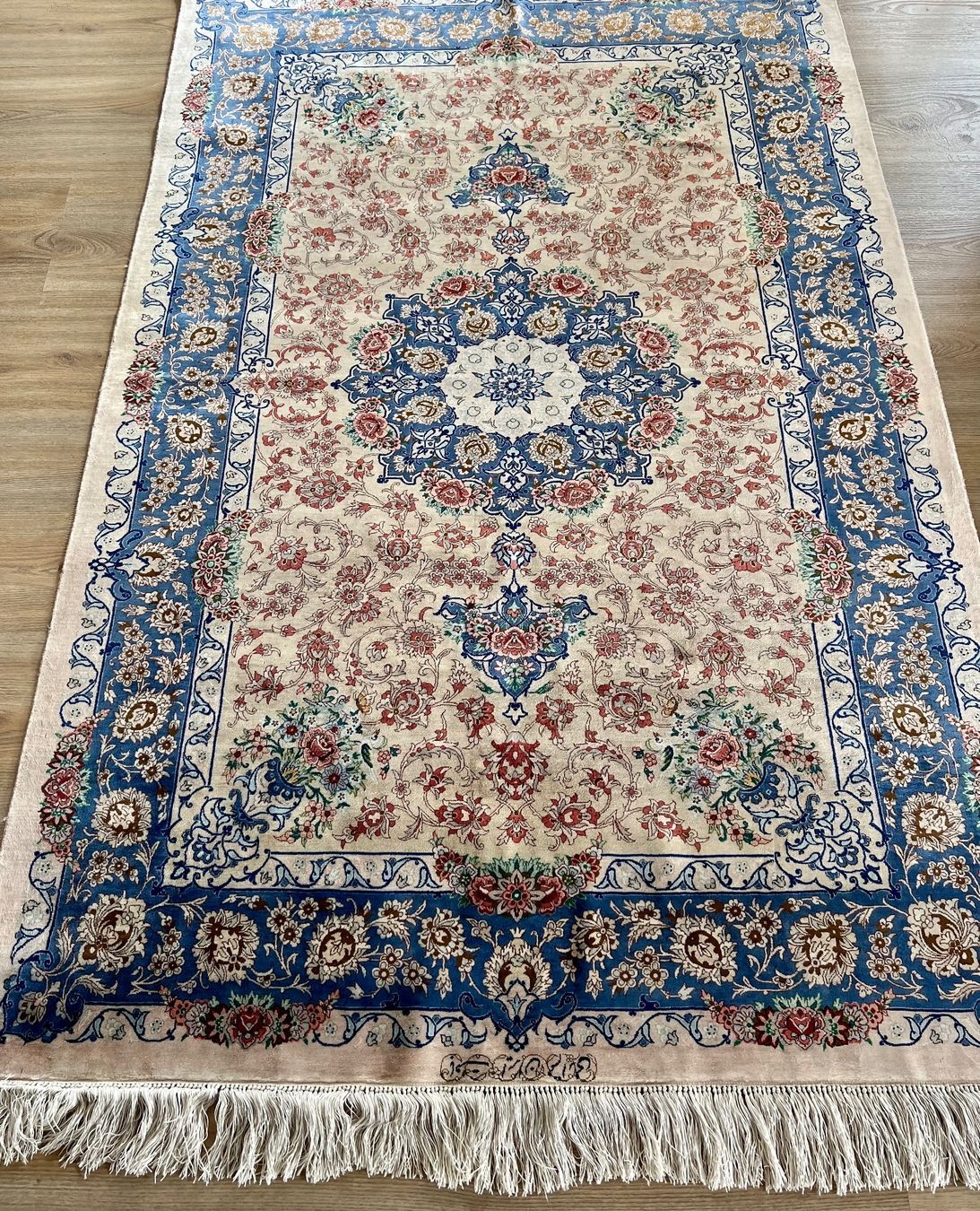 Tappeti: Rare Ancient Ghom silk carpet/ tapis/ teppich, signed Erami – Usato da Morges venduto da Audemars07 7