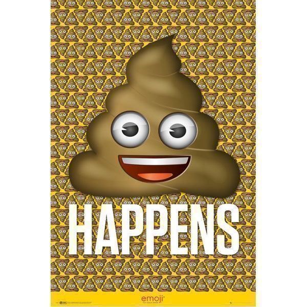 Poster & Bilder: Poster Emoji Shit Happens – Neu und originalverpackt aus Schwyz von rs-trend