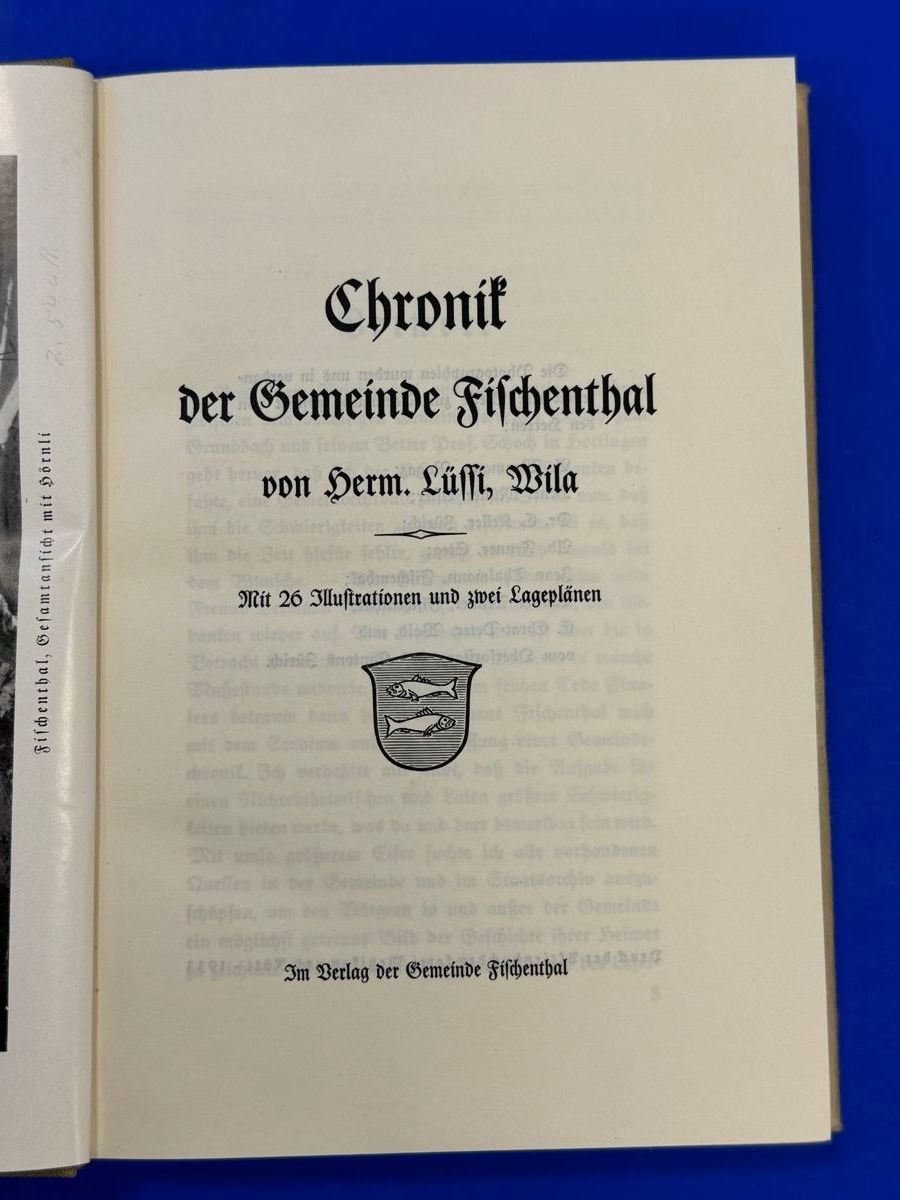 Libri: Chronik der Gemeinde Fischenthal. 1933 – Usato da Adliswil venduto da buch_und_kunst 2