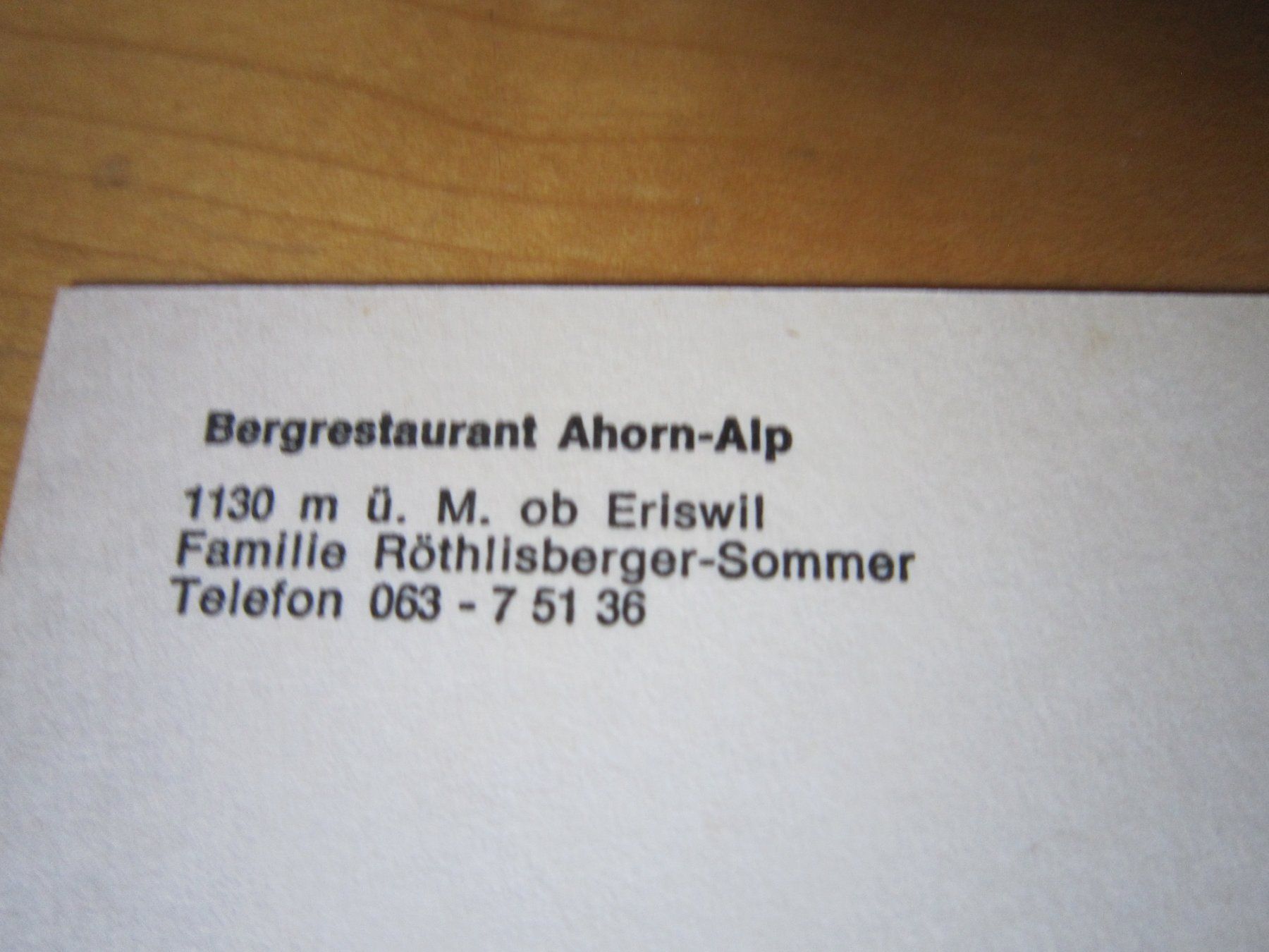Cartoline postali: Schöne Postkarte AHORN ALP AB NUR 75 RP – Usato da Gordola venduto da Polentaefung 1