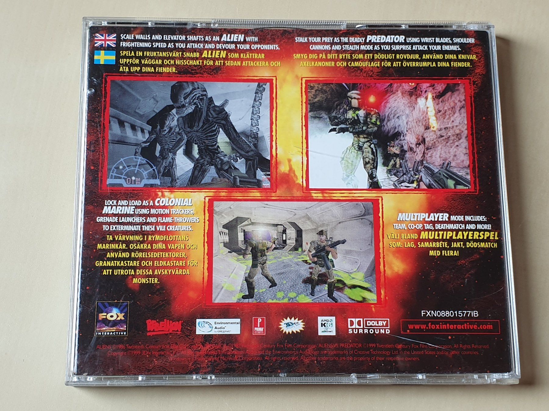 Spiele: Aliens vs Predator Win 95/98 – Defekt aus Stansstad von collectorsshop 1
