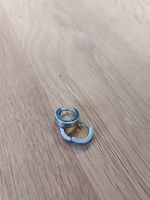 Creolen Clickverschluss silber flach