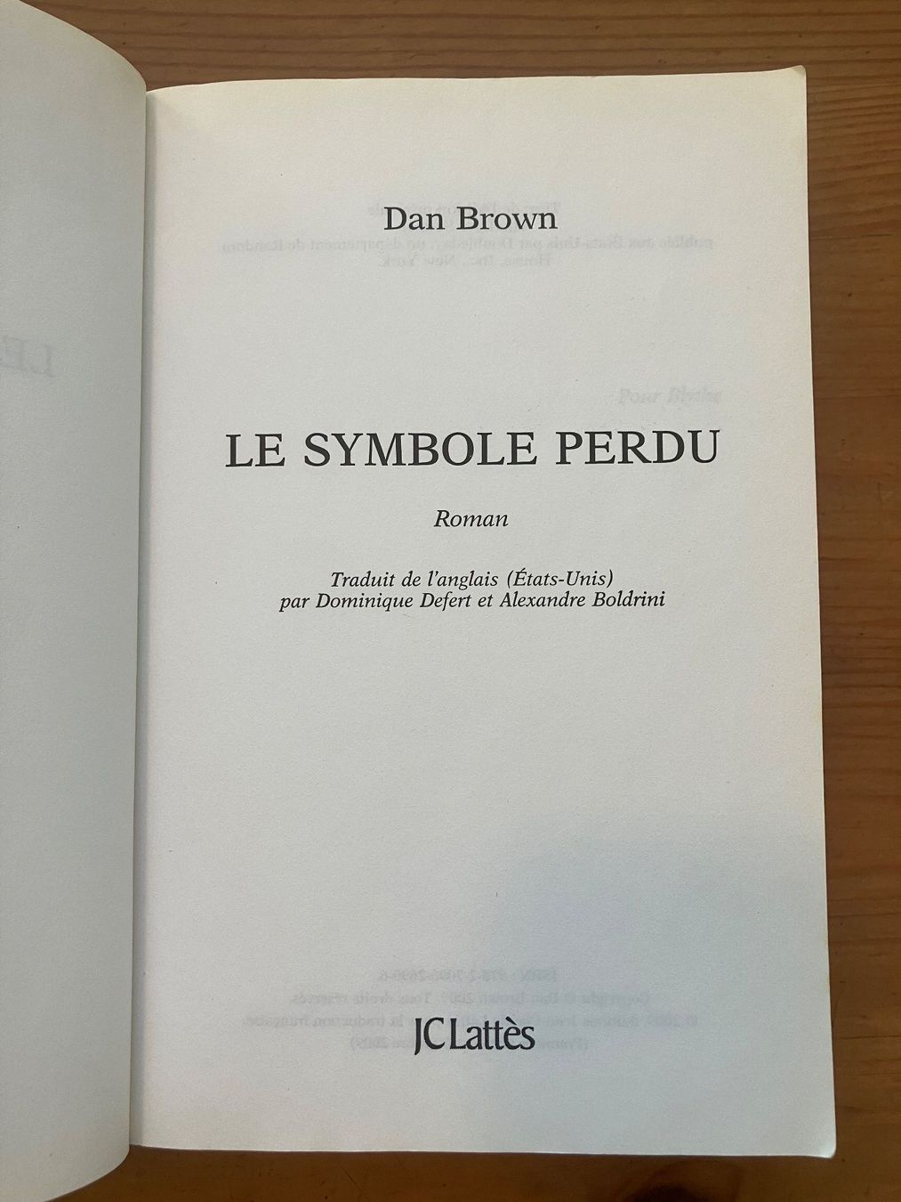 Livres: Le Symbole perdu (Dan Brown) – D'occasion à Meyrin par Julien333 2