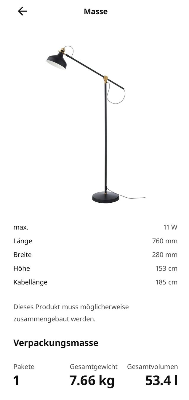 Ikea Lampade: IKEA Ranarp Stehlampe – Nuovo (secondo la descrizione) da Zürich venduto da Kris8050 7