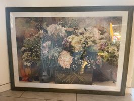 Gerahmtes Puzzle Blumenbild 108x80cm