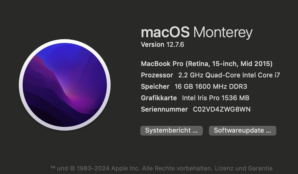 Apple Notebook: Apple Macbook Pro 15“, Mid 2015 – Usato da Luzern venduto da MaSt_808 7