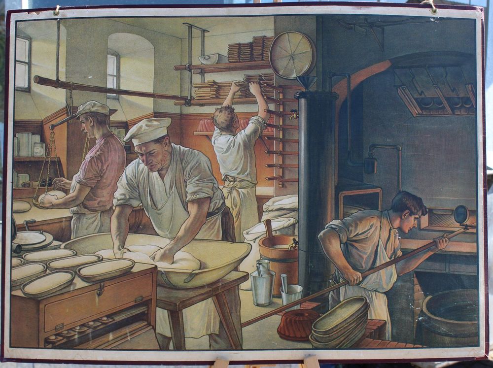Schulwandbild Meinhold: Bäcker - Backstube - Bäckerei 1