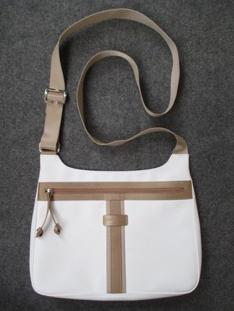 Longchamp - Umhängetasche Canvas Textil mit Leder