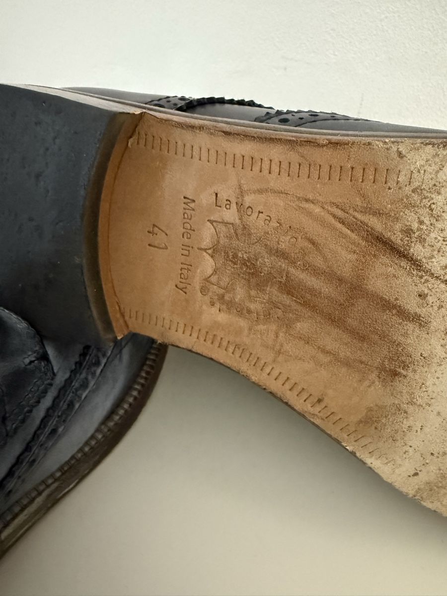 Scarpe da uomo: Lederschuhe Boots Gr. 41, Blau Grau – Nuovo (secondo la descrizione) da Mettmenstetten venduto da _4_YOU_ 4