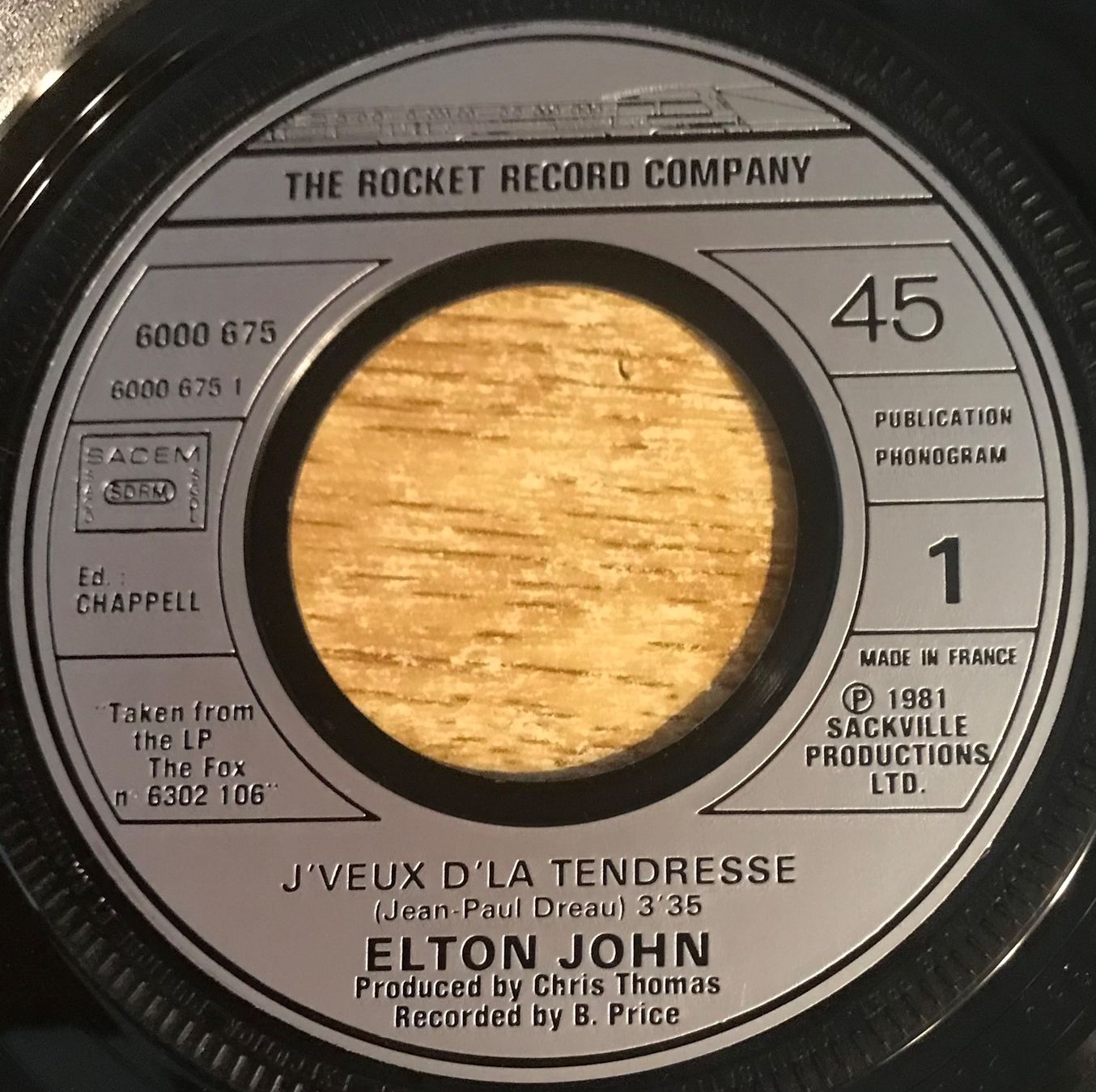 Dischi in vinile: ELTON JOHN - J'VEUX D'LA TENDRESSE – Usato da Bussigny venduto da vinyl-pas-cher 2