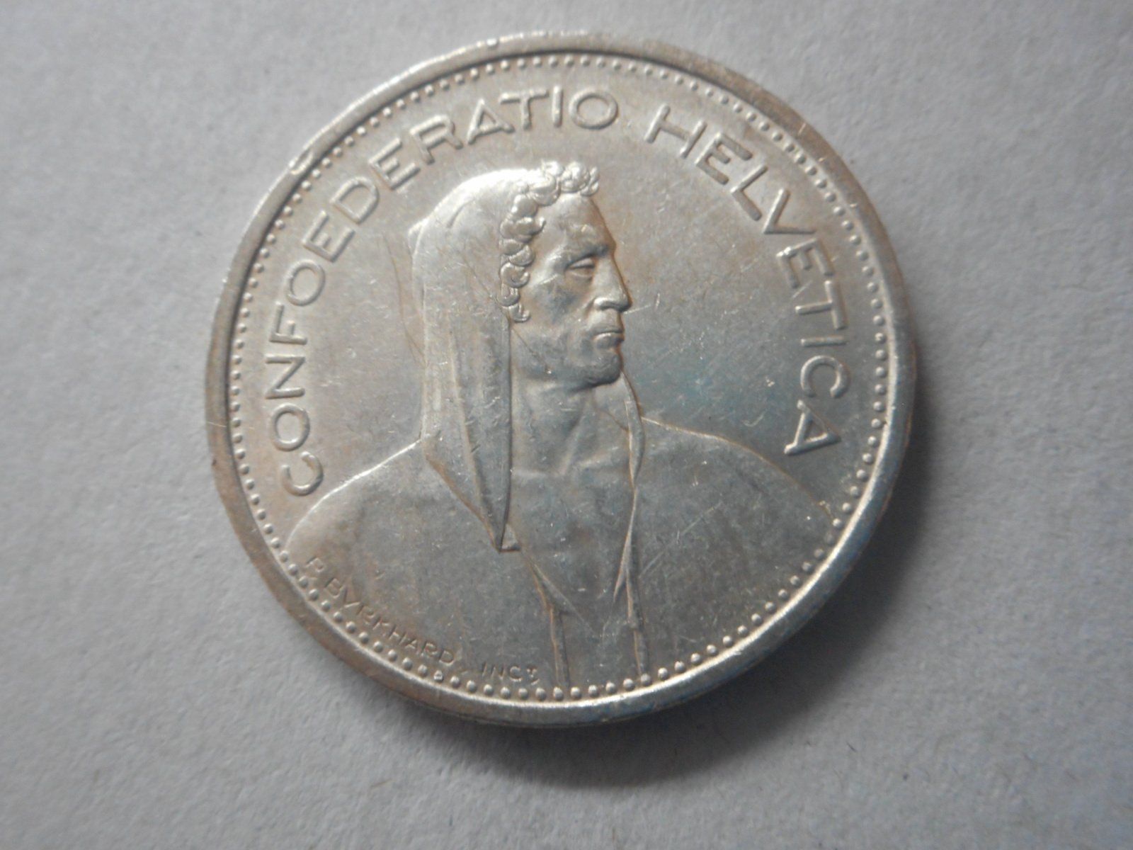 Alle Münzen: 5 Fr. 1954  silber  vorz – Gebraucht aus Kriegstetten von pizlad2010 3