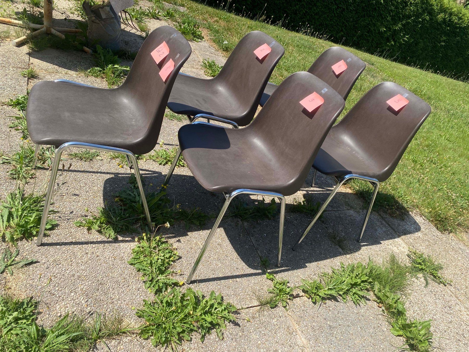 Sedie: Lot de 5 chaises brunes (2) – Usato da Savigny venduto da Yves1960 2