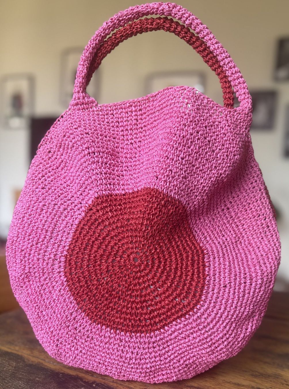 Borse da donna: RAFIA-BAG EN CROCHET HANDMADE! PIÈCE UNIQUE – Nuovo e nell'imballaggio originale da Locarno venduto da NicoNion 1