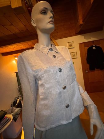 Glanzvolle Leinenjacke/Bluse, Marc Aurel, Gr. 40
