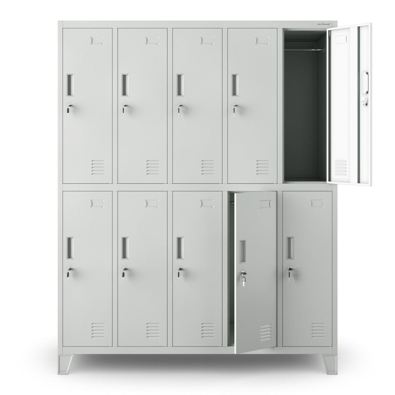Schränke: Schliessfachschrank 10 Fächer - Grau/Grau – Neu und originalverpackt aus Wallenwil von toesstal-vertrieb 2
