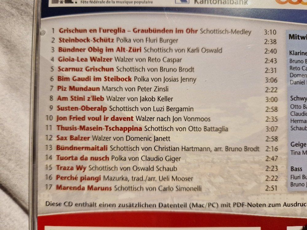 CDs: Scarnuz Grischun: Various – D'occasion à Brittnau par Zibu 3