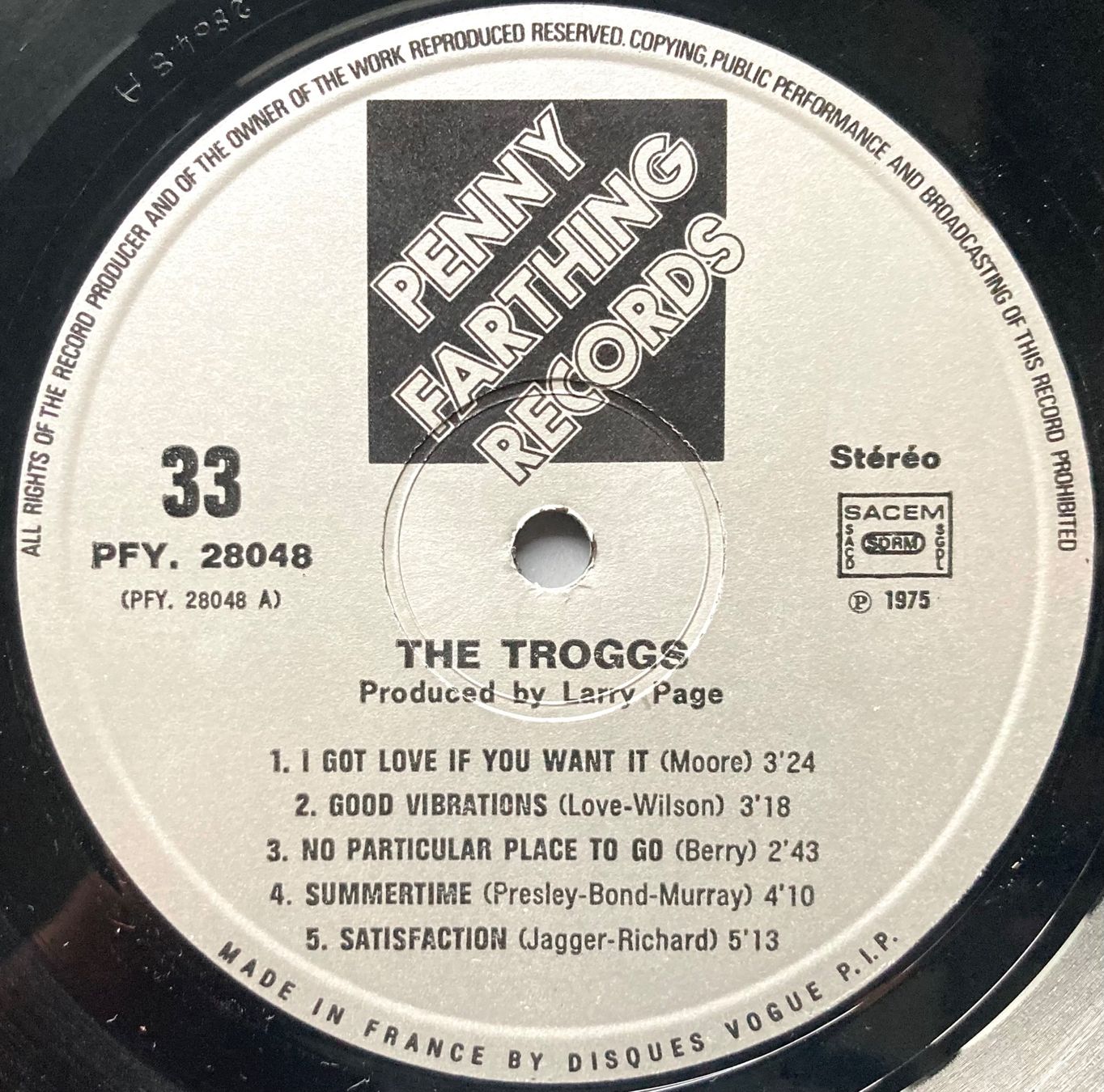 Vinyles: THE TROGGS - THE TROGGS – D'occasion à Poliez-Pittet par Newtown-Records 2