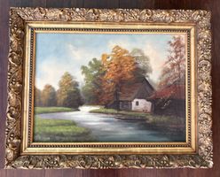 Ölgemälde Landschaft - monogrammiert