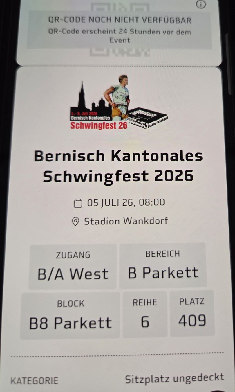 Biglietti: Bernisch Kantonales Schwingfest 2026 – Nuovo e nell'imballaggio originale da Thun venduto da Phil691
