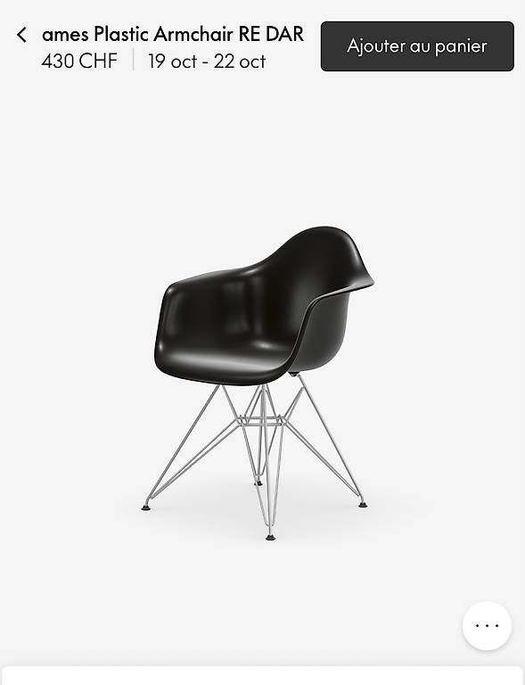 Chaises: Chaise eames - noire pieds chromé – Neuf avec emballage d'origine à Genève par jul_ckv9 1