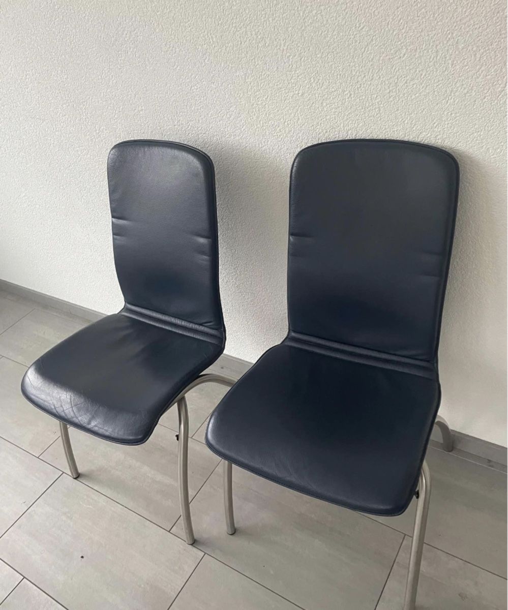 Sedie: Moderne Leder Esszimmerstühle blau – Usato da Liestal venduto da EL_RA94 1