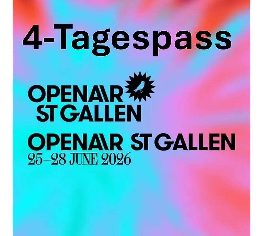 Biglietti: Open Air St. Gallen - 4-Tages-Pass – Nuovo e nell'imballaggio originale da Fehraltorf venduto da Eventmietservice.ch