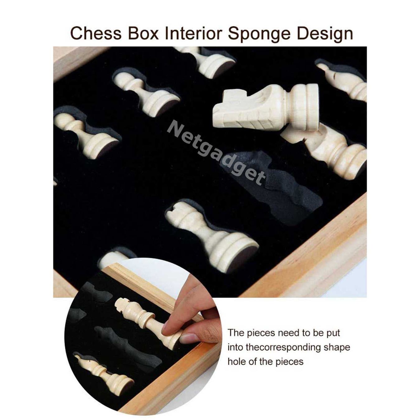 Giochi: Schachbrett aus Holz neu Chess - 29/39cm – Nuovo e nell'imballaggio originale da Yverdon-les-Bains venduto da Netgadget 9