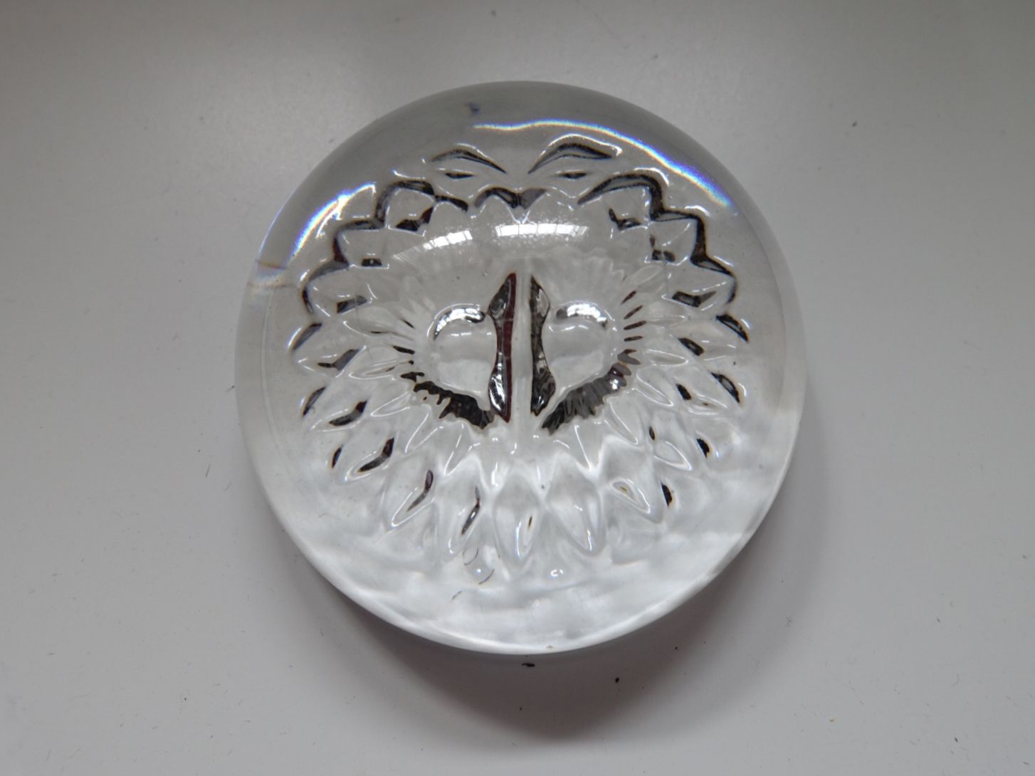 Statuette: Eule aus Glas / Briefbeschwerer Kristallglas – Usato da Russikon venduto da Eulenfeder