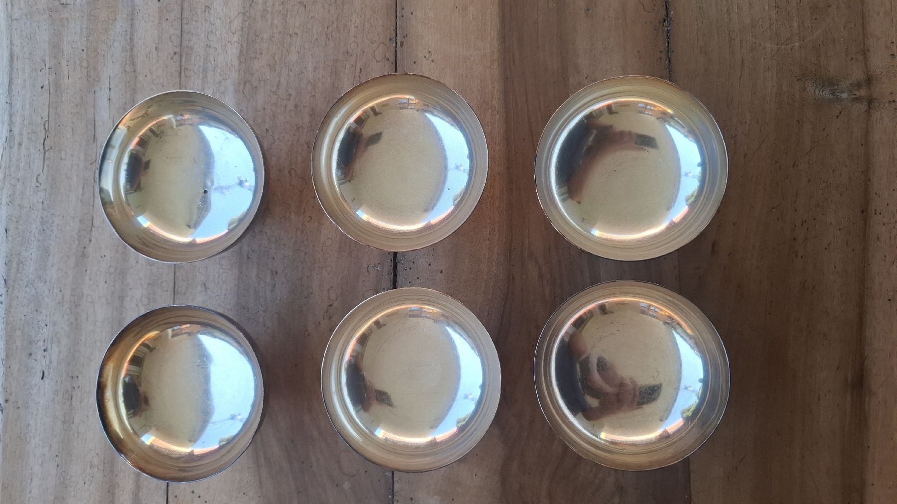 Ciotole: 6 versilberte Dessert-/Glacé-Schalen – Usato da Zürich venduto da witike 3