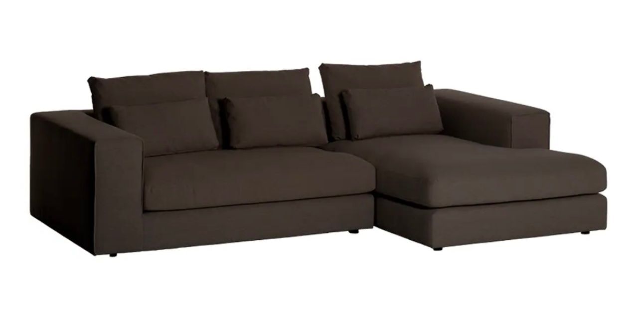 Pfister Sofas: Ecksofa Stoff dunkelbraun – D'occasion à Holzhäusern ZG par Therese1983