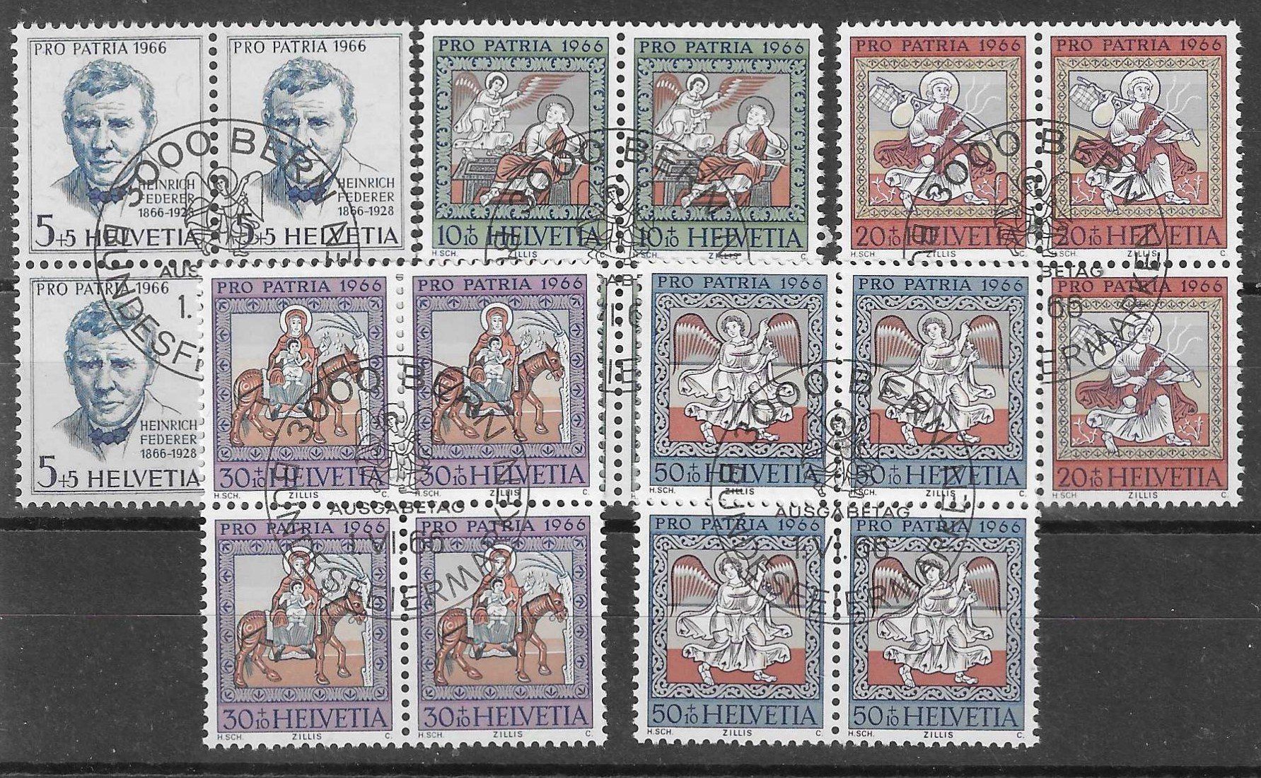 Timbres Suisse: Série PP 1966 bloc de 4 | Kaufen auf Ricardo