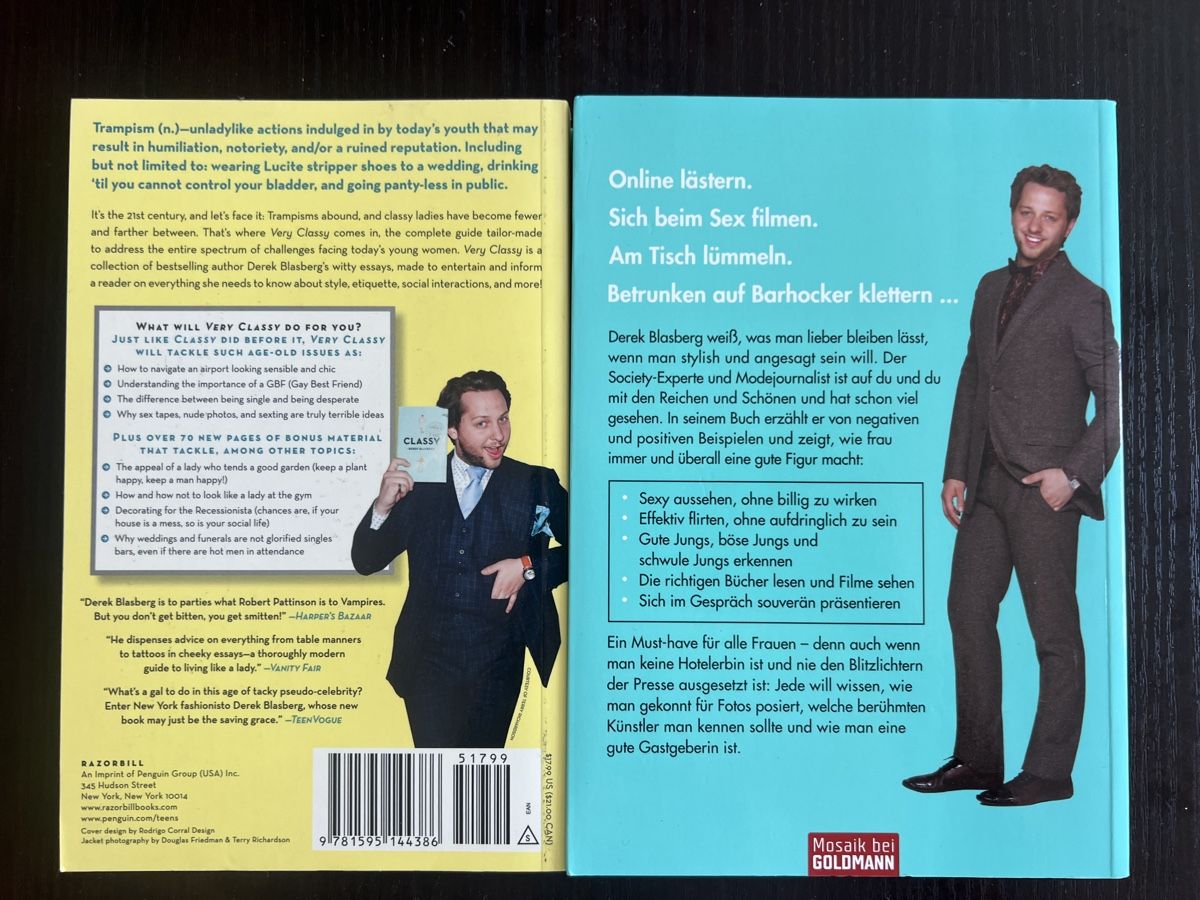 Libri: Bücher: Classy & Very Classy von Derek Blasberg – Nuovo e nell'imballaggio originale da Niederglatt ZH venduto da AnFleischmann 2