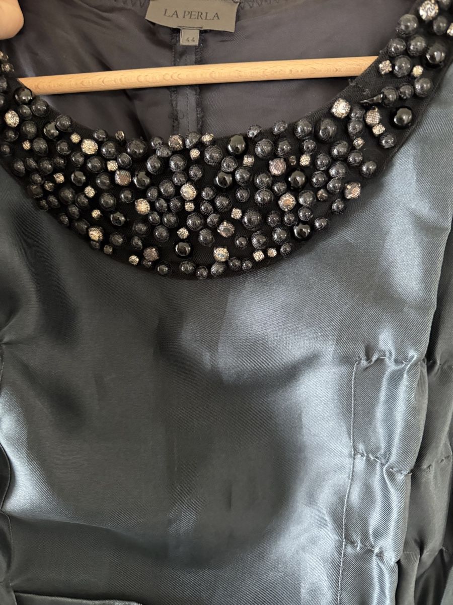Vestiti: Le Perla blaue Seidenkleid Größe M – Difettoso da Belp venduto da Aliya 1