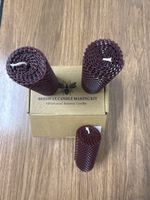 Bienenwachs Kerzen Set dunkelrot aus Naturwachs neu