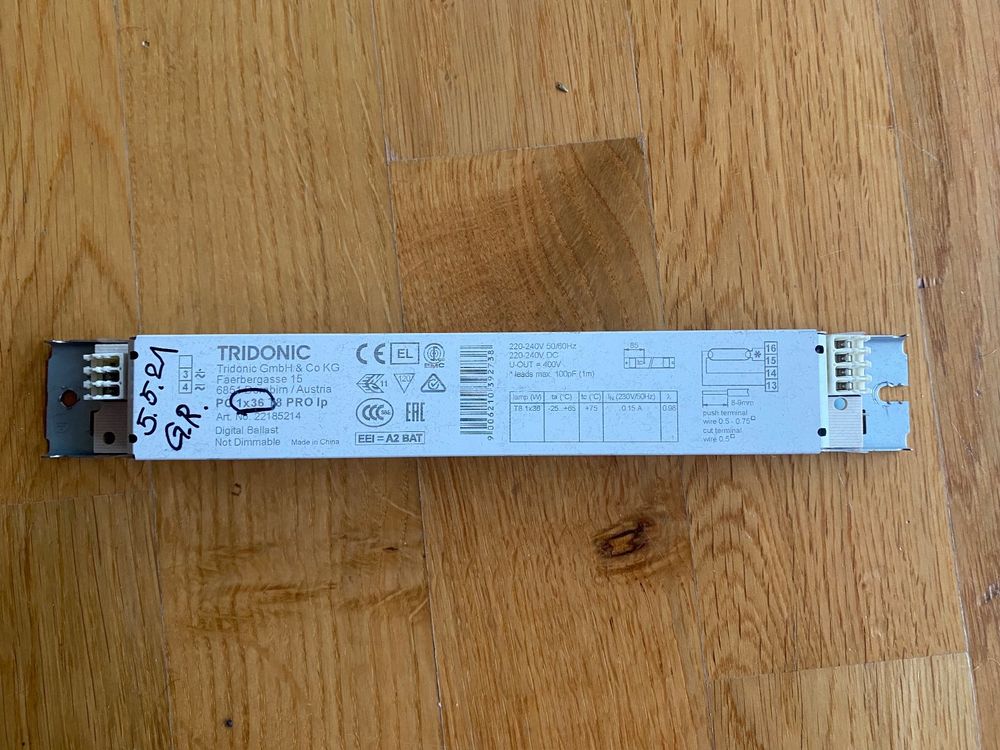 Tridonic Elektronisches Vorschaltgerät 1x36 T8 PRO lp (Gebraucht) in