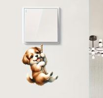 Steckdosen Sticker Welpe
