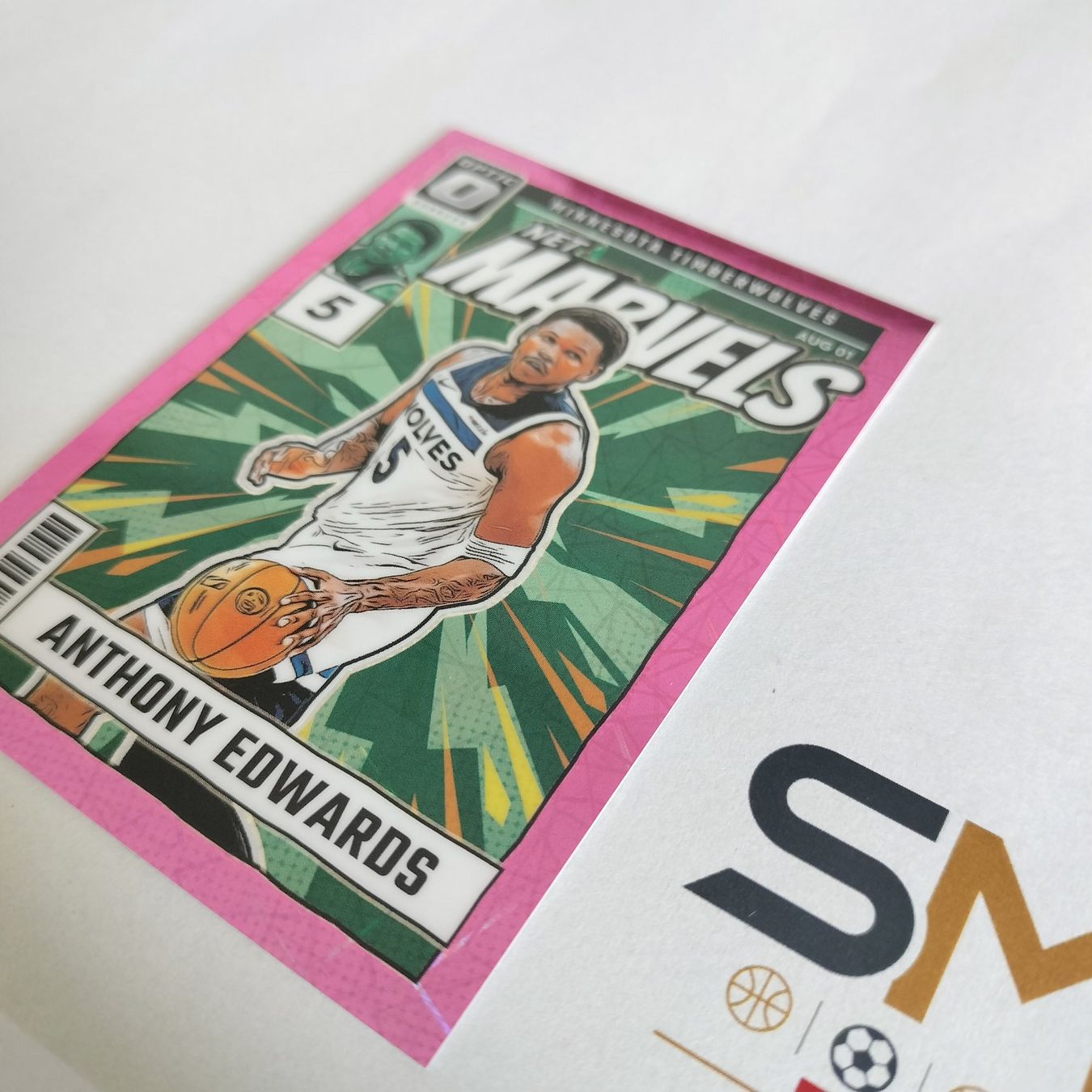 Panini Carte collezionabili: Anthony Edwards Optic Net Marvels Pink Velocity /79 #3 – Nuovo (secondo la descrizione) da Bern venduto da SportsMemos 1