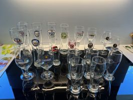 Lot of 20 beer glasses