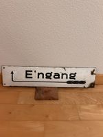 Original Eingang Emaille Emailleschild Reklameschild