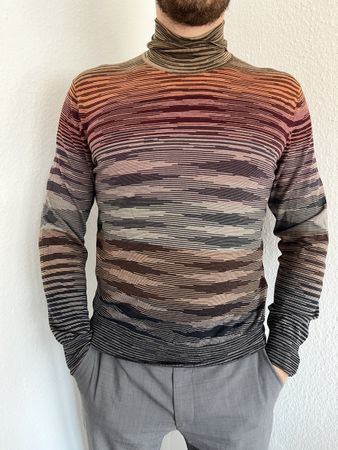 Missoni Rollkragenpullover Gr. 50 Bunt