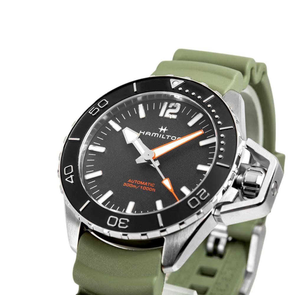 Hamilton Orologi: Hamilton Men's H77825331 Khaki Navy Frogman Auto – Nuovo e nell'imballaggio originale da Schindellegi venduto da harveystore 8