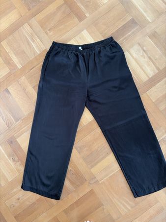 Lilysilk Pants 100% Mulberry Silk Black Size DE 40